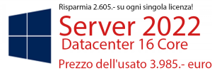 Windows Server 2022 Datacenter 16 Core italia